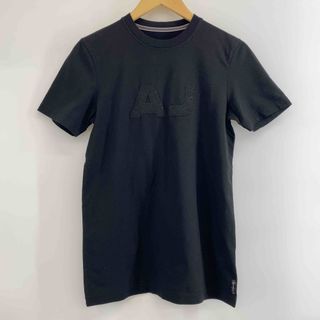 アルマーニジーンズ(ARMANI JEANS)のARMANI JEANS アルマーニジーンズ メンズ Tシャツ 半袖 ブラック ロゴ刺繡(Tシャツ/カットソー(半袖/袖なし))