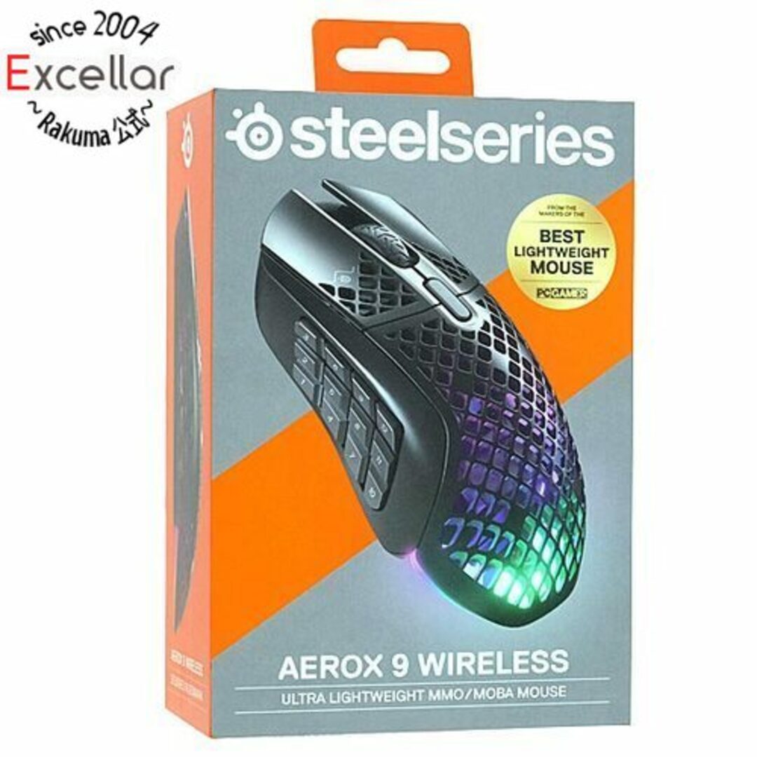 SteelSeries(スティールシリーズ)のSteelSeries　ゲーミングマウス Aerox 9 Wireless　62618 スマホ/家電/カメラのPC/タブレット(PC周辺機器)の商品写真