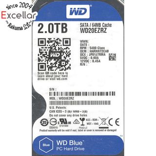 ウェスタンデジタル(Western Digital)のWestern Digital製HDD　WD20EZRZ　2TB SATA600　9000～10000時間以内(PC周辺機器)