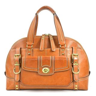 COACH - コーチ COACH ハンドバッグ レザー ブラウン系 ユニセックス 送料無料【中古】 r9998a