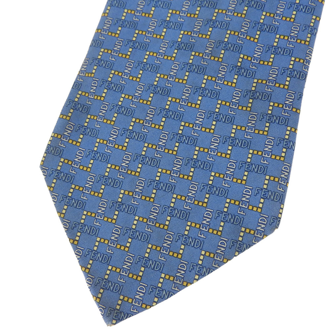 FENDI - 【中古】 フェンディ ネクタイ シルク ブルー オレンジ FENDI - 【中古】 フェンディ ネクタイ シルク ブルー オレンジ