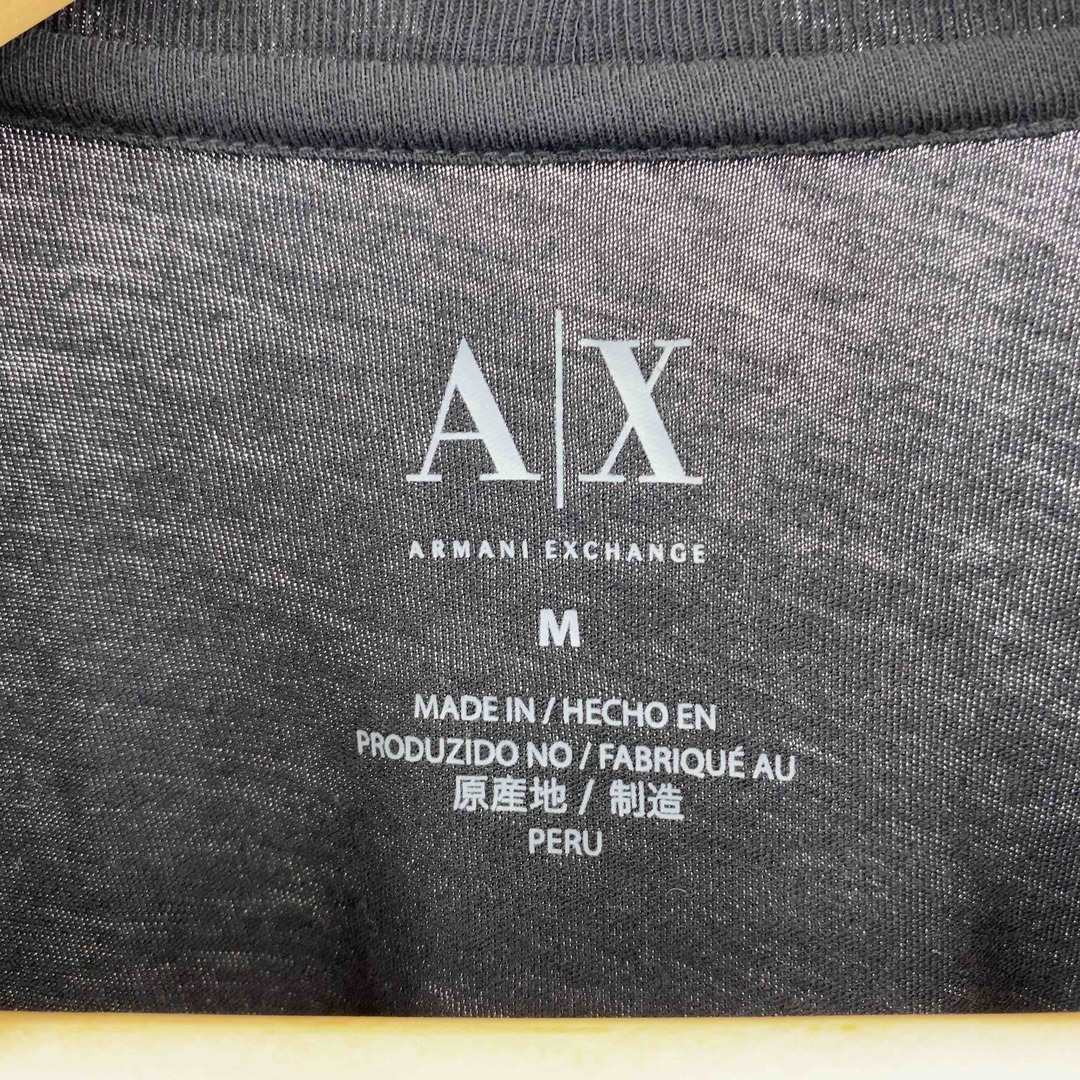 ARMANI EXCHANGE(アルマーニエクスチェンジ)のARMANI EXCHANGE アルマーニエクスチェンジ メンズ Tシャツ半袖 ブラック スワロフスキープリント ロゴプリント メンズのトップス(Tシャツ/カットソー(半袖/袖なし))の商品写真