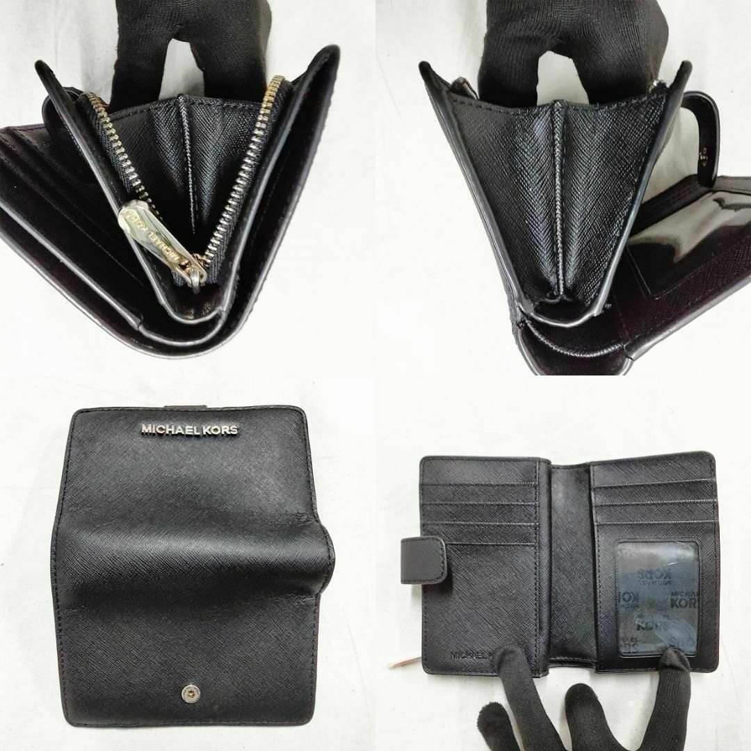 良品 マイケルコース L字ファスナー 折財布 サフィアーノ 定期入れ M1804 レディースのファッション小物(財布)の商品写真