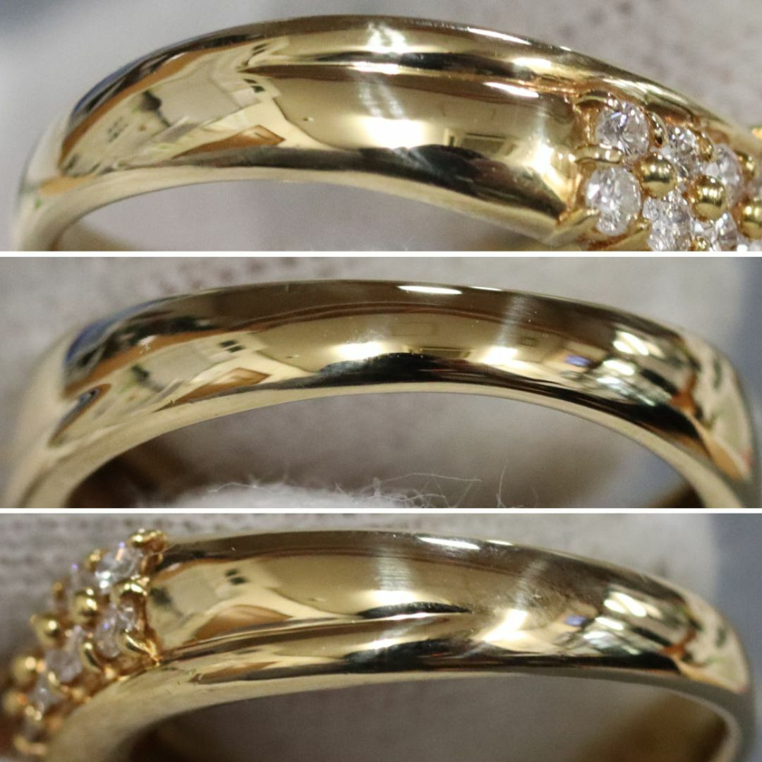 K18ファイヤーオパールダイヤモンドリング 0.45 0.47 5.5g #11 レディースのアクセサリー(リング(指輪))の商品写真