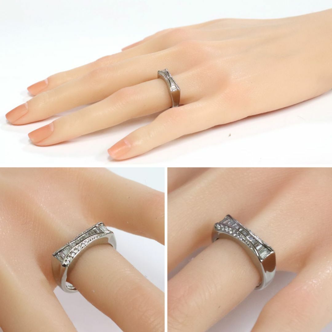 K18WGダイヤモンドリング D0.38 6.1g #13.5 レディースのアクセサリー(リング(指輪))の商品写真