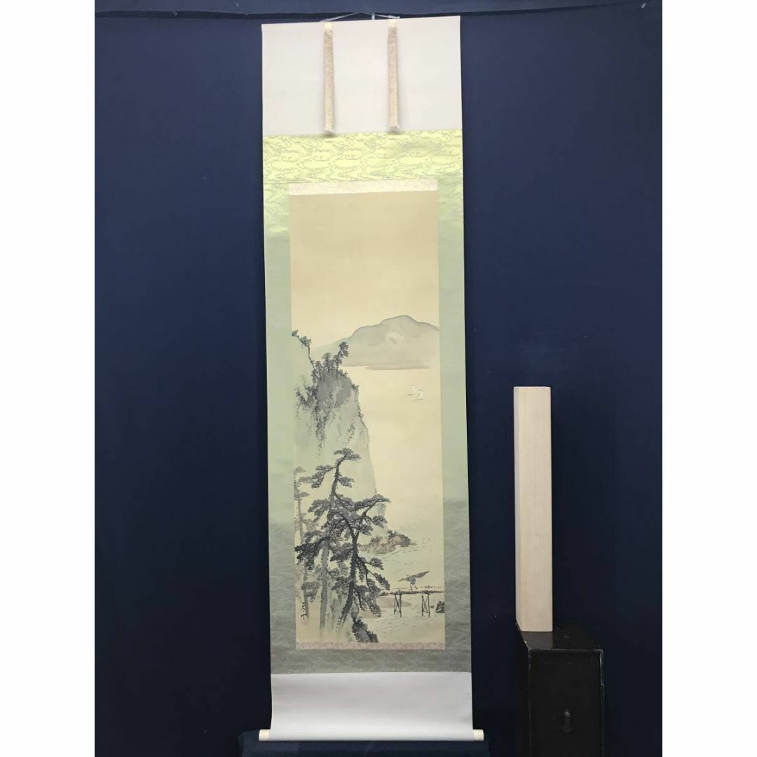 作者不詳/山湖帰帆図/山水図/漁師図/掛軸☆宝船☆AC-342の通販 作者不詳/山湖帰帆図/山水図/漁師図/掛軸☆宝船☆AC-342の通販