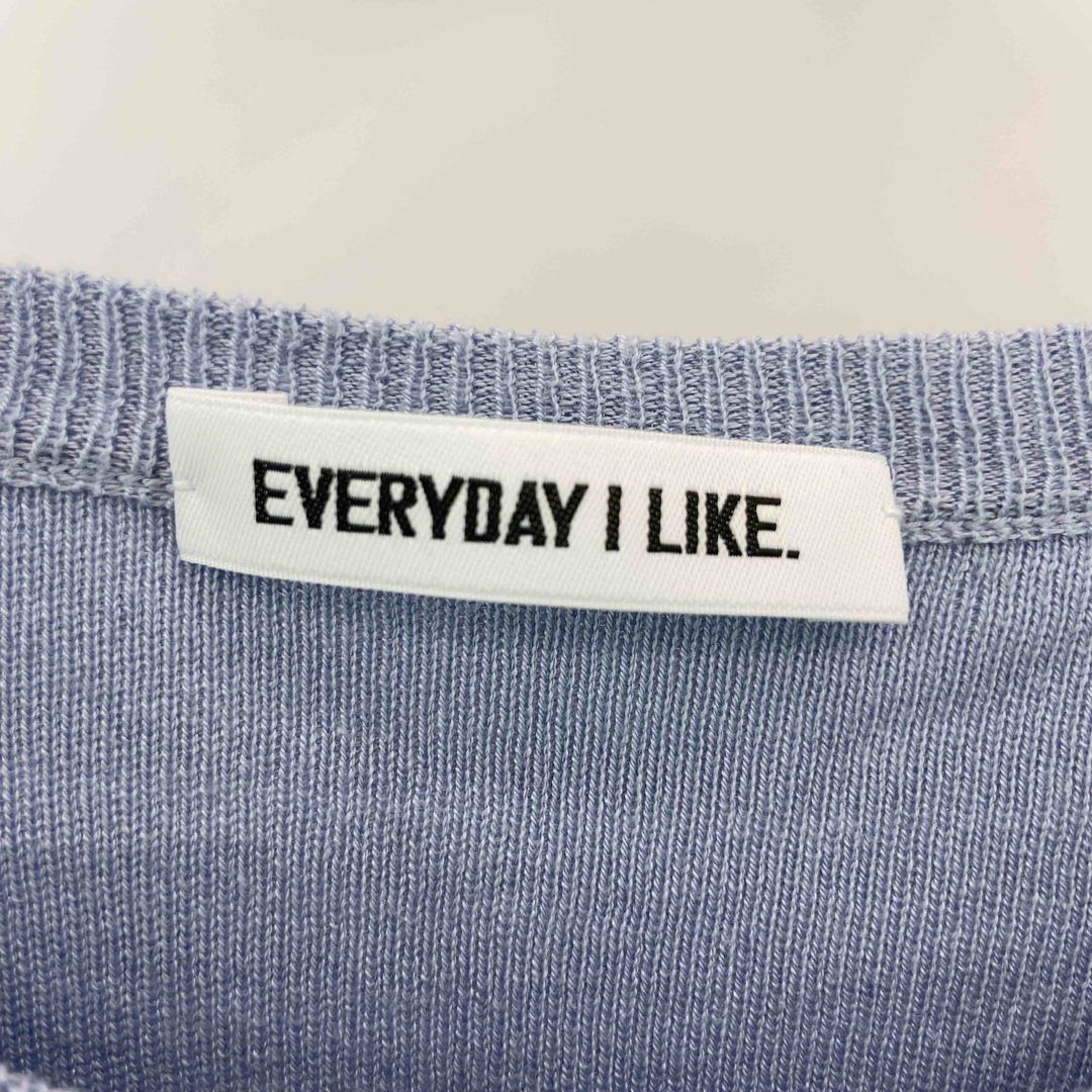 EVERYDAY I LIKE. エブリデイアイライク レディース カーディガン ブルーグレー シルク100％ メンズのトップス(Tシャツ/カットソー(七分/長袖))の商品写真