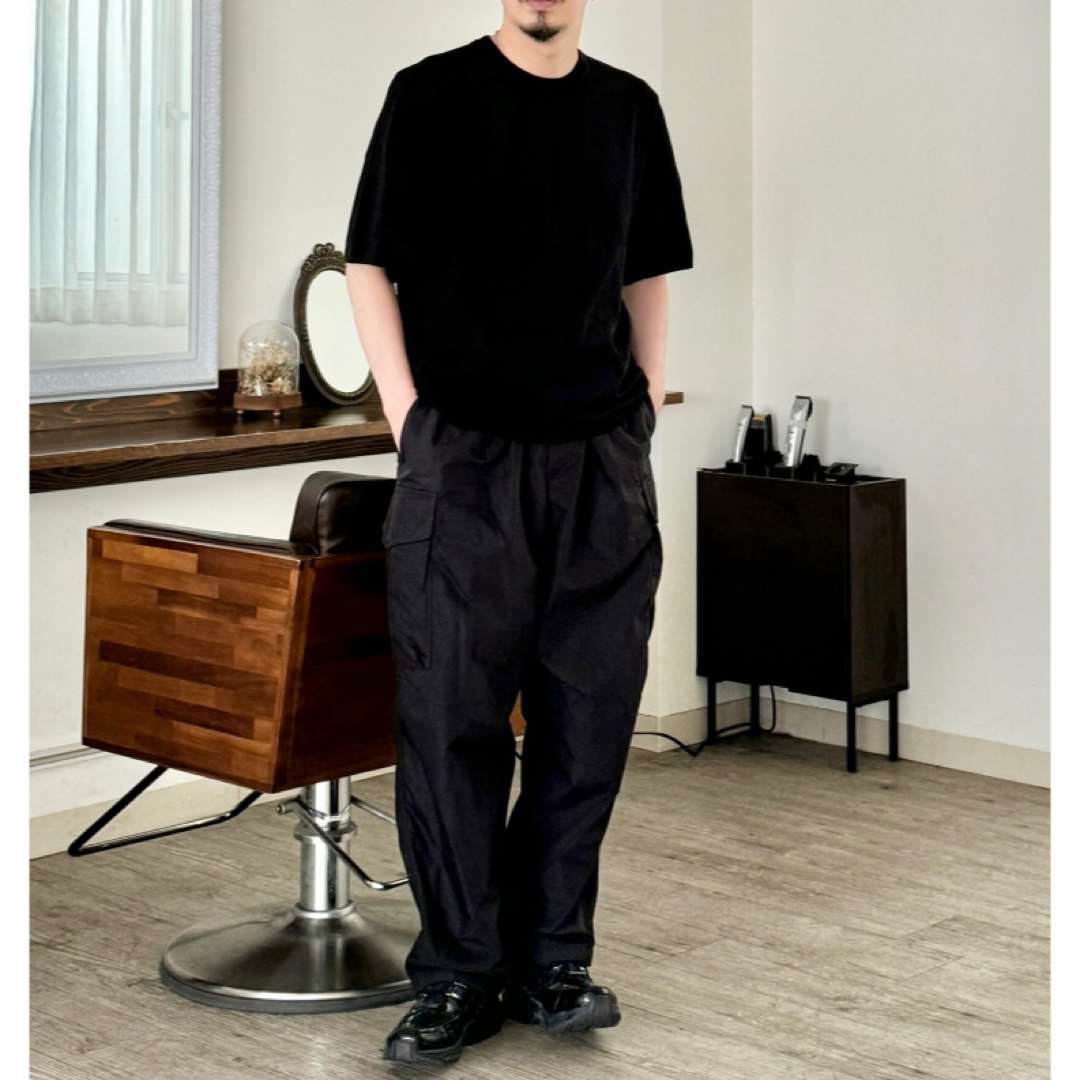 UNIQLO(ユニクロ)のユニクロU ニットTシャツ ブラック /L  UNIQLO u メンズのトップス(ニット/セーター)の商品写真