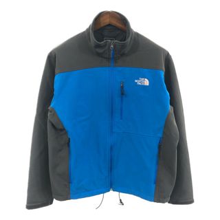 ザノースフェイス(THE NORTH FACE)のTHE NORTH FACE ノースフェイス ソフトシェルジャケット アウトドア ブルー (メンズ L) 中古 古着 Q3279(その他)