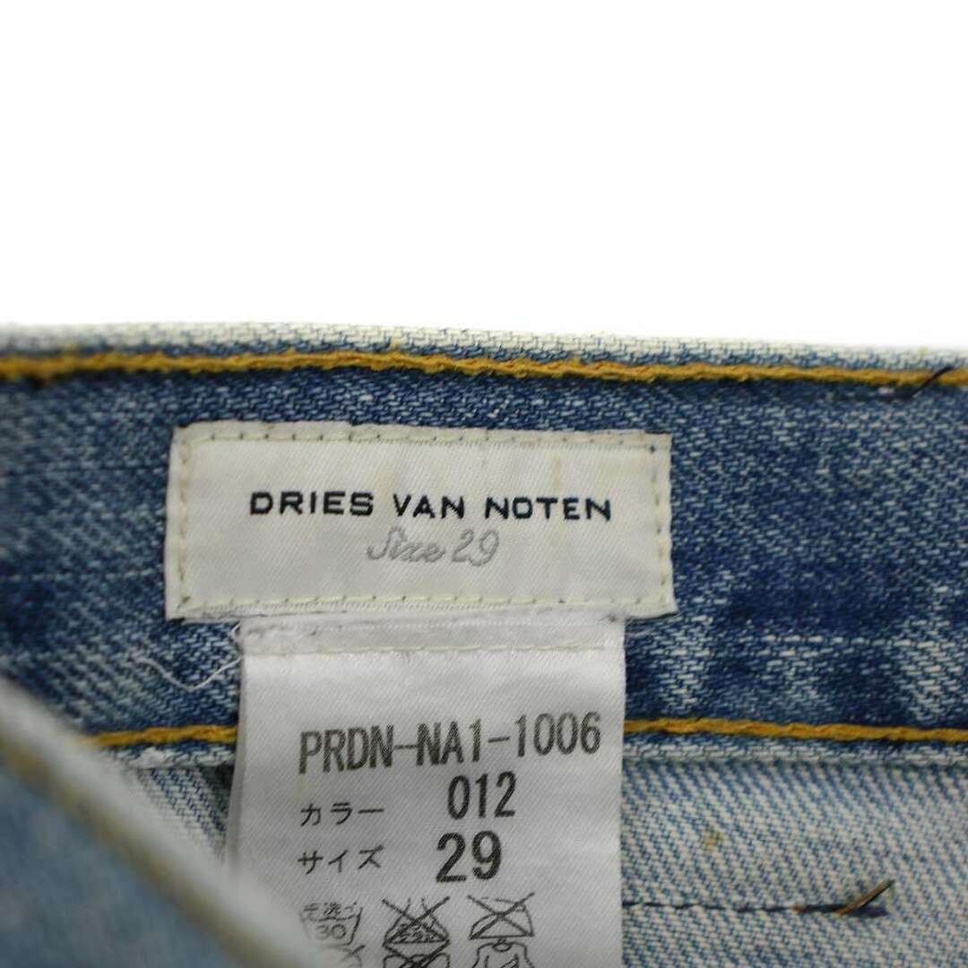 DRIES VAN NOTEN(ドリスヴァンノッテン)のDRIES VAN NOTEN ドリスヴァンノッテン 12AW ペンキデザイン スリムデニムパンツ ホワイト 29 メンズのパンツ(デニム/ジーンズ)の商品写真