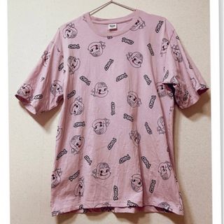 ほぼ未使用 peco 総柄 半袖 tシャツ ピンク(Tシャツ(半袖/袖なし))