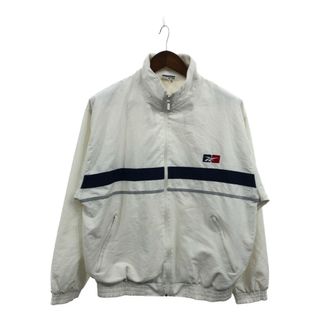 リーボック(Reebok)の90年代 Reebok リーボック ライン トラックジャケット スポーツ ホワイト (メンズ XS XS) 中古 古着 Q3300(その他)