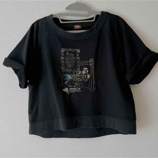 シークレットハニー(Secret Honey)の【シークレットハニー】アリス スウェット ディズニー 刺繍 【黒】(カットソー(半袖/袖なし))