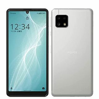 SHARP - 【中古】 A003SH AQUOS sense4 basic シルバー SIMフリー 本体 ワイモバイル スマホ シャープ  【送料無料】 a003shsv6mtm