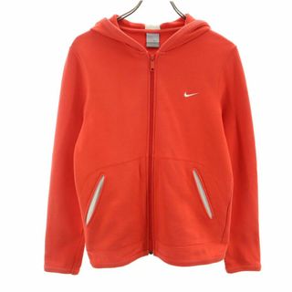 ナイキ(NIKE)のナイキ 長袖 ジップパーカー M オレンジ系 NIKE レディース 古着 【240415】(パーカー)