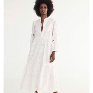 ザラ(ZARA)の新品未使用　ZARA ワンピース　XS(ロングワンピース/マキシワンピース)