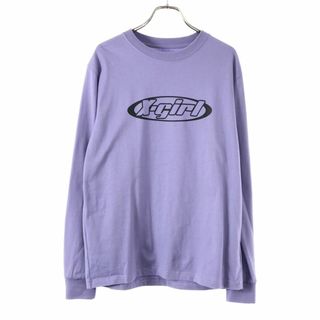 エックスガール(X-girl)のエックスガール ロゴプリント 長袖 Tシャツ 2 パープル系 X-girl ロンT レディース 古着 【240415】 メール便可(Tシャツ(長袖/七分))