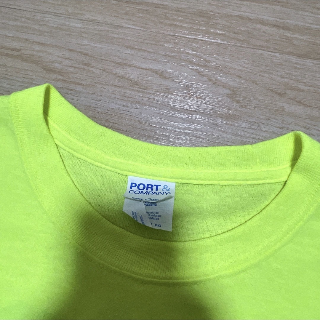 USA古着　Tシャツ　XL　イエロー　蛍光色　プリント　Gary Sinise メンズのトップス(Tシャツ/カットソー(半袖/袖なし))の商品写真