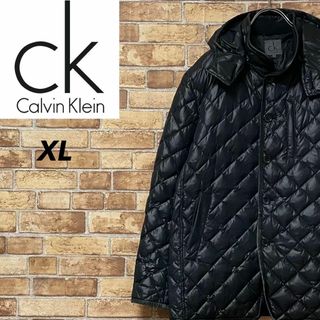 カルバンクライン(Calvin Klein)のカルバンクライン　ダウンジャケット　キルティング　ビッグシルエット　黒　XL(ダウンジャケット)