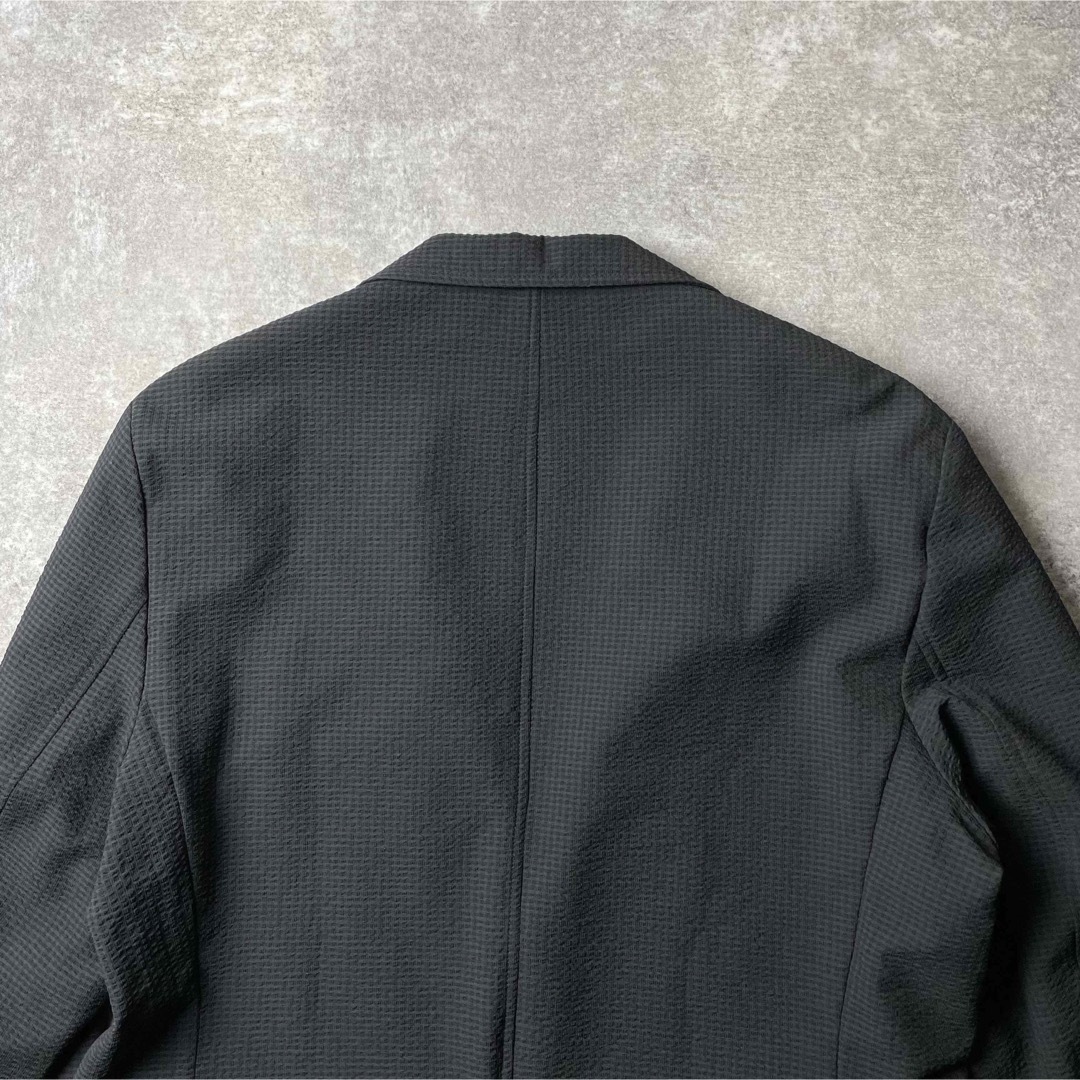ZARA(ザラ)のZARA 【XL】シアサッカー テーラードジャケット ブラック  メンズのジャケット/アウター(テーラードジャケット)の商品写真