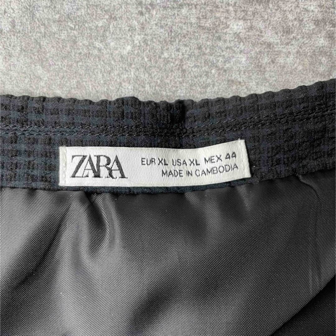 ZARA(ザラ)のZARA 【XL】シアサッカー テーラードジャケット ブラック  メンズのジャケット/アウター(テーラードジャケット)の商品写真