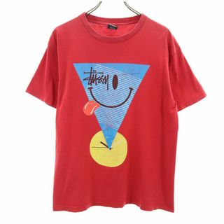 ステューシー(STUSSY)のステューシー 半袖 Tシャツ M レッド STUSSY メンズ 古着 【240415】 メール便可(Tシャツ/カットソー(半袖/袖なし))