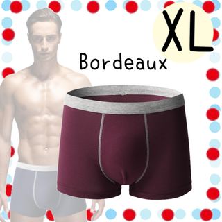 XL ボルドー ボクサーパンツ パンツ 下着 男性用 シームレス ゴム ショーツ(ボクサーパンツ)