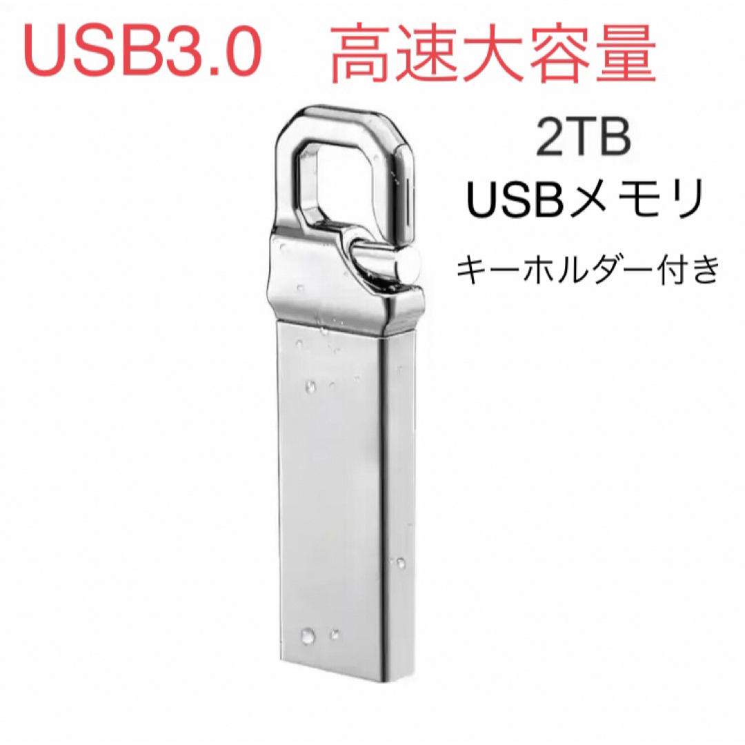 USB フラッシュメモリ 2TB  シルバー スマホ/家電/カメラのPC/タブレット(PC周辺機器)の商品写真
