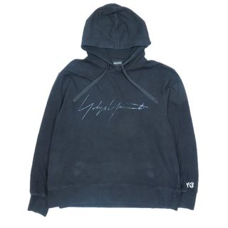 ワイスリー(Y-3)のY-3 Distressed Signature Hoodie パーカ 黒 L(パーカー)