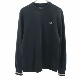 FRED PERRY - フレッドペリー 長袖 スウェット トレーナー M 黒 FRED PERRY メンズ 古着 【240415】