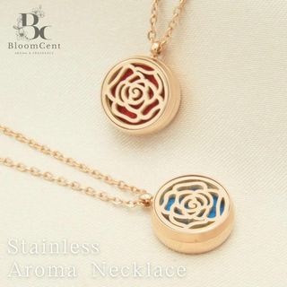 BloomCent 316L ステンレス サークルローズ アロマ ネックレス(ネックレス)