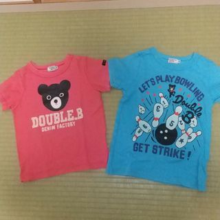 ダブルビー(DOUBLE.B)のミキハウス ダブルB 半袖Tシャツ 100 2枚セット(Tシャツ/カットソー)