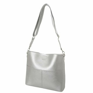 【色: シルバー】[ミルクフェド] ショルダーバッグ FAUX LEATHER (その他)