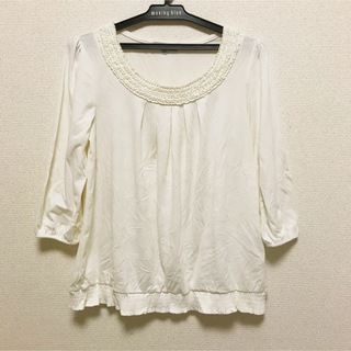 Theoria セオリア　白　ホワイト　長袖　シンプル　ロングTシャツ(Tシャツ(長袖/七分))