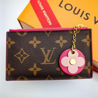 ルイヴィトン(LOUIS VUITTON)の【極美品】ルイヴィトン　ポルトカルトジップ　ピンク　カードケース　コインケース(コインケース)