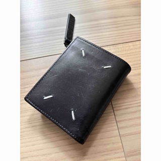 【美品】メゾンマルジェラ 11 S55UI0287 レザー 二つ折り財布　黒