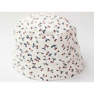 Bonpoint - 【春物 新入荷!】◇ボンポワン/BONPOINT◇46cm ハット/帽子 白×赤系 ピクニック 日よけ 熱中症対策【中古】子供 キッズ kids ベビー baby 女の子 春夏 bagetc 613042