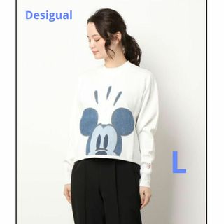 デシグアル(DESIGUAL)のDesigual デシグアルミッキーマウス パッチワークセーターsize L(トレーナー/スウェット)