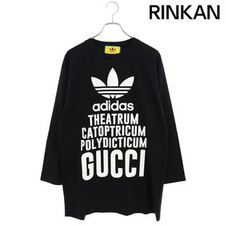 グッチ(Gucci)のグッチ ×アディダス adidas  721393 XJEXL ダブルネームロゴプリント長袖カットソー メンズ XS(Tシャツ/カットソー(七分/長袖))