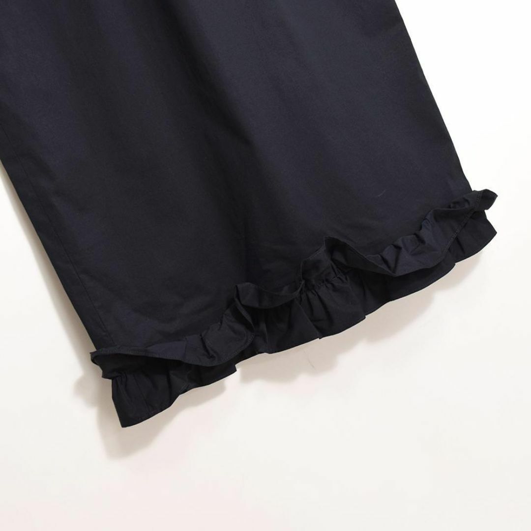 YOKO CHAN(ヨーコチャン)のヨーコチャン YOKO CHAN 立体裾フリル Vネック ワンピース 黒 38 レディースのワンピース(ひざ丈ワンピース)の商品写真