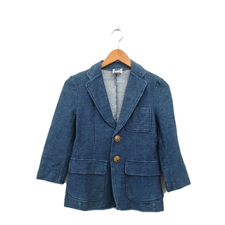 SLY - スライ SLY テーラードジャケット デニム 七分袖 コットン 2 ブルー 青