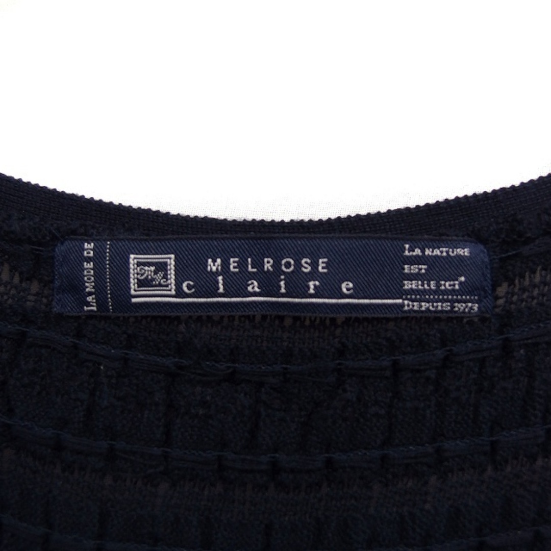 MELROSE(メルローズ)のMELROSE claire 五分袖チュニック ニット セーター スクエアネック レディースのトップス(チュニック)の商品写真