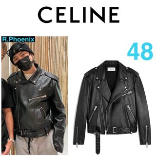 celine - 【CELINE】BIKER JACKET IN SOFT LAMBSKIN 48