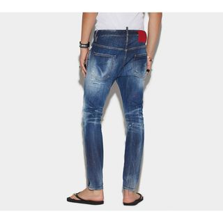 ディースクエアード(DSQUARED2)のMEDIUM POWDER SPOTS WASH SKATER JEANS 46(デニム/ジーンズ)