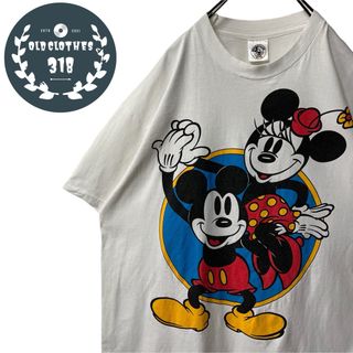 ディズニー(Disney)の【DISNEY】90s USA製 Tee シングルステッチ ミッキー ミニー(Tシャツ/カットソー(半袖/袖なし))