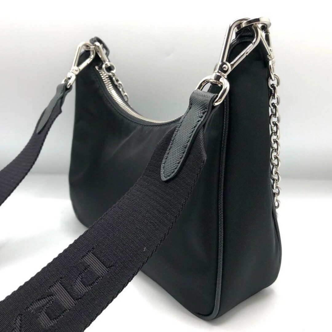 PRADA(プラダ)の　プラダ PRADA Re-Edition 2005 Re-Nylon バッグ 1BH204 ブラック/シルバー金具 ナイロン ファブリック／レザー レディース ショルダーバッグ レディースのバッグ(ショルダーバッグ)の商品写真