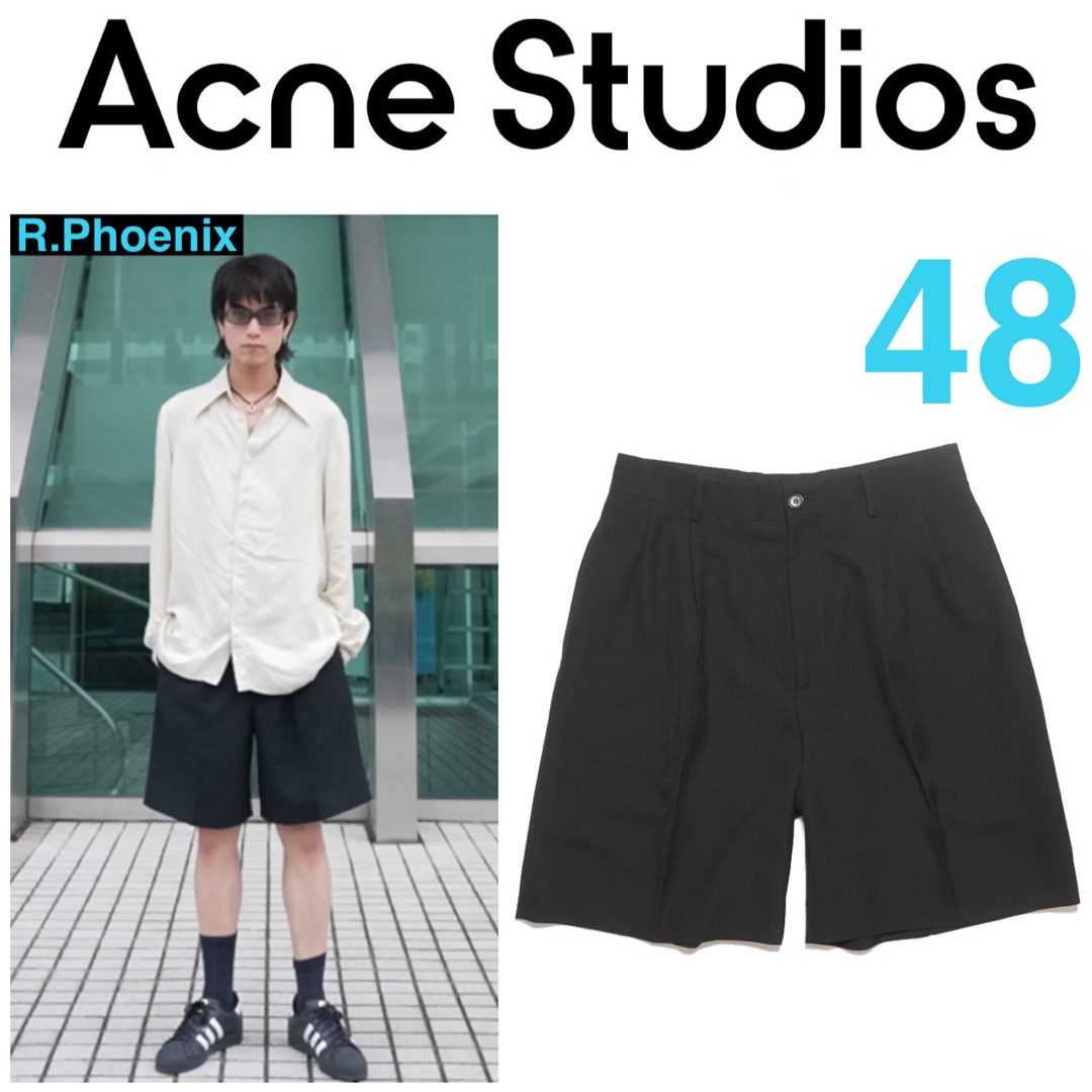 Acne Studios - ACNE STUDIOS TAILORED PLEATED SHORTS 48の通販 Acne Studios - ACNE STUDIOS TAILORED PLEATED SHORTS 48の通販