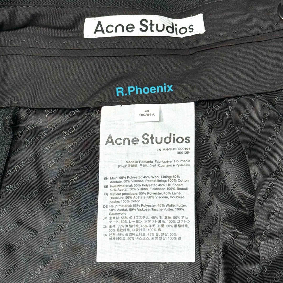 Acne Studios - ACNE STUDIOS TAILORED PLEATED SHORTS 48の通販 Acne Studios - ACNE STUDIOS TAILORED PLEATED SHORTS 48の通販