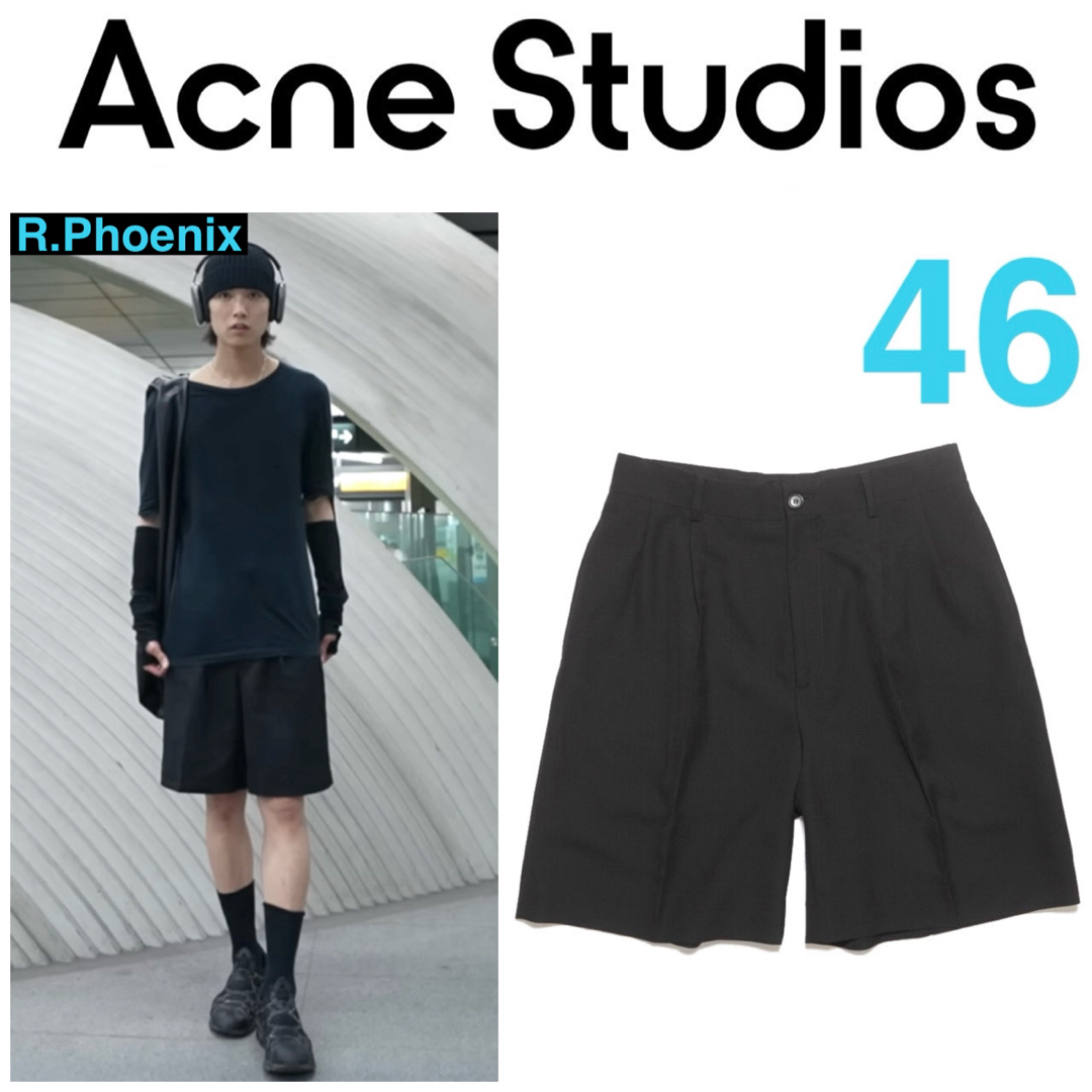 Acne Studios(アクネストゥディオズ)のACNE STUDIOS TAILORED PLEATED SHORTS 46 メンズのパンツ(ショートパンツ)の商品写真