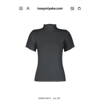 プリーツプリーズイッセイミヤケ(PLEATS PLEASE ISSEY MIYAKE)の新品タグ付　プリーツプリーツ　MIST APRIL  DARK NAVY(シャツ/ブラウス(半袖/袖なし))